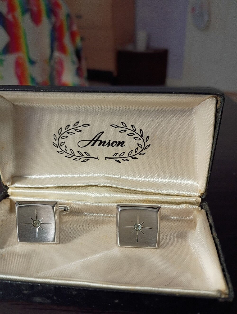 Anson Silver Square Starburst Cufflinks